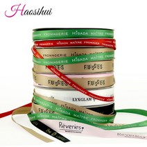 6mm-75mm 사용자 정의 인쇄 된 로고 리본 선물 포장 새틴 폴 리 에스테 르 장식 결혼식 100 야드/많은, 100 yards, 26mm width
