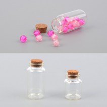 소형 코르크 마개 유리 병 인테리어 장식 사진 촬영 소품 글리터 비즈 소분, 기본, 30x40mm