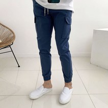 남자 여름 쿨린넨 스판 카고 조거 밴딩 팬츠 빅사이즈까지(5color)