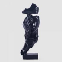 ts 조각상 조형물 장식품 인테리어 오브제 석고 도자기인형 얼굴 모형 인테리어 아트 오브제 장식품 블랙