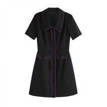 시어서커 셔츠 원피스 LSFOP11BK