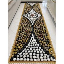 50대아빠생일선물 천연 자갈 발바닥 지압판 지압 매트, 도로 모양 50x200 cm