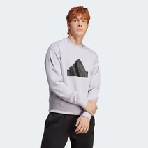 아디다스 매장정품 남여공용 기모없는 면 맨투맨 퓨쳐아이콘 BOS 크루 스웨트셔츠 연보라 IC3743