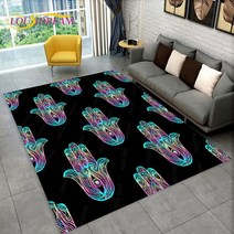 Nazar Evil Eye Tree of Life 영역 러그 가정용 카펫 거실 침실 소파 도어매트 주방 장식 어린이 놀이 미끄럼 방지 바닥 매트, 105.70x100cm27x39in - 24
