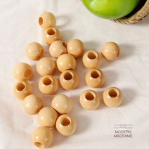 MKZ243702A364531 20mm 재료 25mm 10개묶음 홈카페 4컬러 뜨게 우드볼 /, 광택내추럴