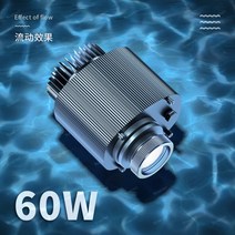 무대 특수 조명 클럽 노래방 미러볼 스포트라이트, 60와트 방수 무선 조종（물결 유동 효과）