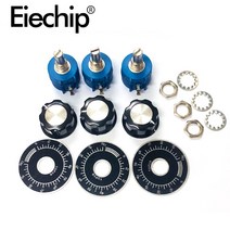 3590S 10K 멀티 턴 조정 가능한 전위차계 키트 권선 저항 2W 3590S-2-103L 500 1K 2K 5K 20K 50K 100K 옴 노브 캡, [10] 1 천개 옴