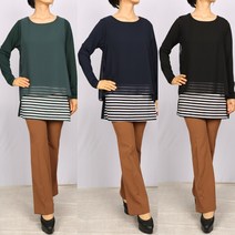 노브패리스 BRO989라인쉬폰긴팔 블라우스 티셔츠 66~110 뱃살 체형커버 봄 가을 간절기 쉬폰 무지 이중쉬폰 패션 여성의류