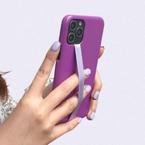 나인어클락 컬러핏 무지 슬림 하드 케이스+핑거 폰스트랩 세트 휴대폰 케이스