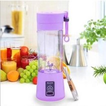 미니블렌더 텀블러믹서기 미니쥬서기 스무디믹서기 휴대용 미니 과일 주스 컵 400ml 150W 압착기 전기 믹, 02 Purple