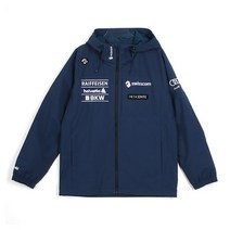 [데상트] 바람막이 UQC SM323SJK91-NAVY 스위스 스키팀 후드형 우븐자켓