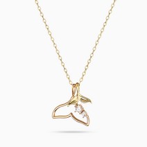 에버링 14K 목걸이 행운의 고래 꼬리 별빛달빛 소녀감성_NQPK4002 Gold Necklace Gift