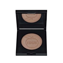 IDUN Minerals Bronzer Sommardrom - 고색소 압착 파우더 무광 마감 - 광대뼈 조각 - 초정화 민감한 피부에 안전 내장 거울 - 탠 4.5g