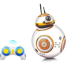 어린이용 RC BB-8 로봇 장난감 스타 워즈 BB8 원격 제어 로봇 공 360도 롤링 아스트로 멕 드로이드 힘의, 한개옵션0