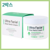 2박스 푸드어홀릭 알로에크림 100ml 주름개선화장품 알로에겔 알로에수딩젤 알로에팩크림 알로에베라 알로에수딩 청소년크림 청소년여드름화장품 청소년여드름크림 윤곽관리 미백크림 추천
