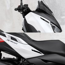 라인컷 야마하 엑스맥스 XMAX300 프론트 데칼 로고 스티커 XM-06, 검정유광