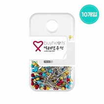 특수가공처리로 긁힘 현상이 적은 컬러진주 침핀-10갑, 단품
