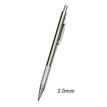 금속 기계식 연필 2B 아트 드로잉 자동 풀 스테인리스 스틸 펜홀더 구리 코어 펜 0.3mm ~ 3.0mm, [13] 1Pc 2.0mm C