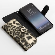 글러브웍스 레오파드 LG Q31/Q51/Q61용 지갑형 다이어리 핸드폰 케이스