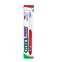 GUM 검 교정칫솔 V-커팅 #124RD (보통모), 1개