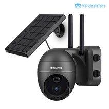 [국내배송]YESKAMO 예스카모 300만화소 실내외용 태양광패널 배터리형 무선 CCTV 카메라, KR-ZS-GX1S-T-Hei(솔라패널 세트)