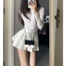 월드패왕 여성 미니 플리츠치마 주름치마 롱다리 미니스커트