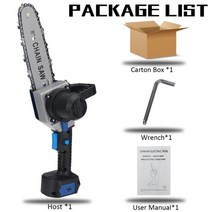 [해외]새로운 8 인치 충전식 무선 전기 톱 전기 톱 브러시리스 모터 목공 커터 도구 012x 22980mAh 배터리, 협동사, 하나의 배터리