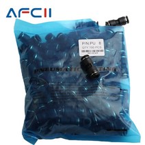 공압 공기 피팅 PU4 PU6 PU8 PU10 PU12 PU14 PU16 블루 PU 스트레이트 커넥터보다 우수한 50pcs 100 피스, [01] 50pcs, [02] PU6 OD6mm