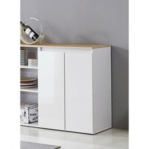 실용적 수납공간 튼튼한 직원휴게실 커피 찬장 그릇장 여자아이방 장식장, 화이트