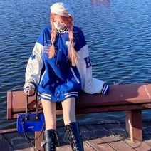 야구 유니폼 스웨터 2022 새로운 여성 ins 조수 봄과 가을 얇은 섹션 느슨한 모든 경기 BF 게으른 패션 재킷