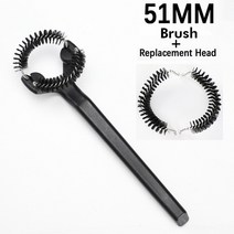 51/58mm 에스프레소 커피 머신 청소 브러시 교체 가능한 헤드 메이커 카페 그라인더 클리너 양조 도구, [06] 51MM Set