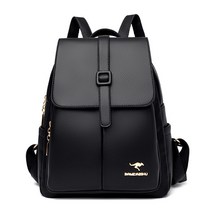 도오빠 페네르 여성 가죽 백팩 배낭 스퀘어 멀티 포켓 버클 무지 사계절 여행 여자백팩 가방