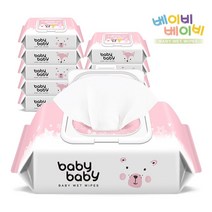 베이비베이비 트윙클 캡형 120매X10팩 대용량 아기물티슈