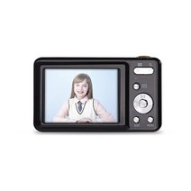 가정용 캠코더 전문가용 K12 48MP 디지털 레트로 카메라 2.7 인치 IPS HD 스크린 흔들림 방지 캠코더 DV, 01 Black