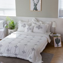 클푸 호텔베딩-[클푸]알러지케어 면60수 혼방 프리미엄 로벨리아 사계절 차렵이불 Q