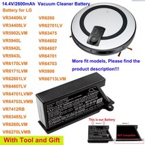 카메라 호환 배터리 VR64703LVMVR64703LVMBVR9624PRVR9627PGVR9647PSVRD710RRCVSR9640PSMEZ63456808VRF4041LS 용 카메