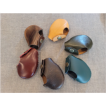 앰소 아이언 커버 천연가죽 클래식 케이스, 올리브그린, 남성용