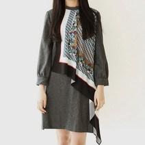 마젤 수입 제인 스카프 레이어드 울원피스 MAZEL