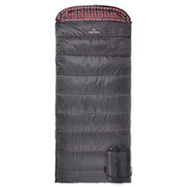 TETON Sports Celsius XL +20F 침낭 가족 캠핑에 적합 무료 압축 가방 459410, Grey - Right Zip