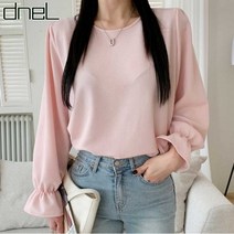 드넬 소피볼륨소매블라우스DWB21301A