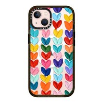 CASETiFY MagSafe 대응 임팩트 케이스 iPhone 13 - Polka Daub Hearts - 클리어 블랙
