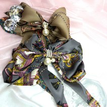 Ricco 바이킹 볼륨 리본 핸드메이드 자동 헤어핀