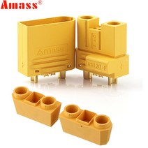 RC서보 아두이노서보모터 5pair amass as120 남성 여성 플러그 커넥터 저항 어댑터 플러그 rc 모델 fpv 레이싱 드론 lipo 배터리 멀티 로터 부품, 1쌍