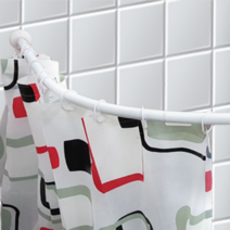 ㄱ자 압축봉 ㄷ자 커튼봉 곡선 샤워 커튼 긴 욕조 부스 파티션 다용도 화장실 칸 물 막이, 곡선 샤워 커튼봉 160cm 커브형