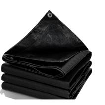 고스카이 3중 양면 코팅 블랙 그라운드시트 - 캠핑 방수포 다용도 시트 4m x 6m