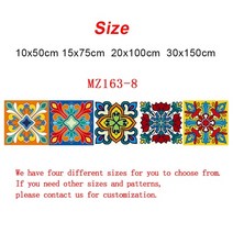 정사각 타일 다채로운 패턴 세라믹 타일 벽 스티커 테이블 욕실 주방 홈 장식 벽 데칼 방수 껍질 amp 스틱 pvc 아트 벽화, mz163-8, 15cmx75cmx1pc