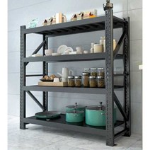 창고선반 수납선반 공장 적재 물류창고 랙 적치대, 160cm 80cmx30cm 4단 230KG/층