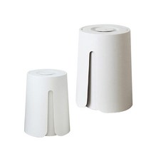 푸쉬빈 압축 휴지통 쓰레기통 10L, 크림화이트