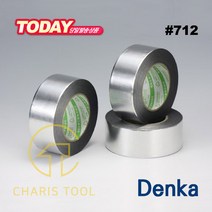 덴카 고강도 알미늄 테이프 712 알루미늄 크래프트 테잎 단열재 덕트 폭 50mm x 50M, 5개입, 1개
