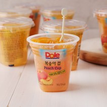 Dole 컵과일 후룻컵 198gx6개 복숭아컵 간편간식 디저트 슬라이스과일 무배, 6개